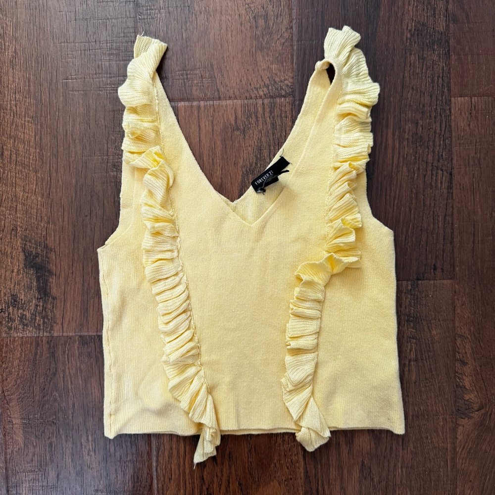 FOREVER 21 yellow tank top, kids size M